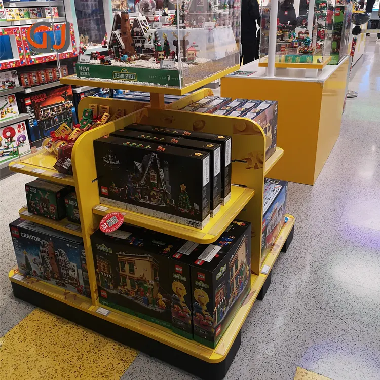Yaratıcı özel karton raf perakende mağaza rafları oyuncak karton zemin teşhir standı satılık