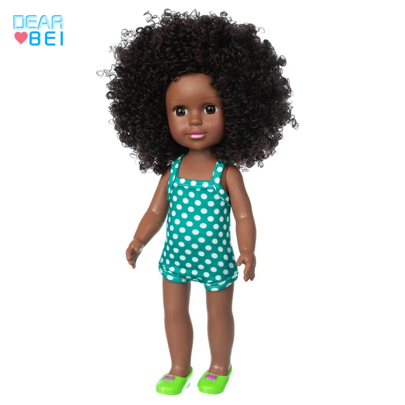 35cm Lifelike Reborn Baby Boy Girl Doll African American Newborn Toddler Realistic Black Skin Soft Vinyl Doll Christmas Gift Toy
