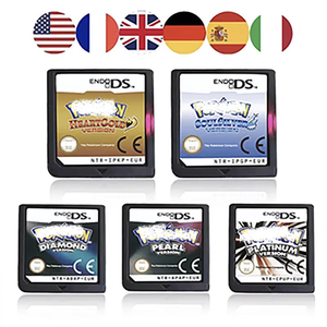 Cartucho de Juego DS en Varios Idiomas (USA, EUR, ESP, ITA, ESP, FRA) para Pearl HeartGold SoulSilver Diamond Platinum, Compatible con DS, 2DS y NDS - Product Image 1