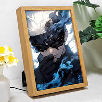 Lightbox jeu cadre photo japonais Anime cadre en bois cadre de lumière Laser rvb lumière peinture 3D papier lampe