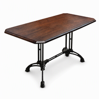 Table à manger en bois moderne, durable, non pliable, pour hôtel, appartement, salle à manger