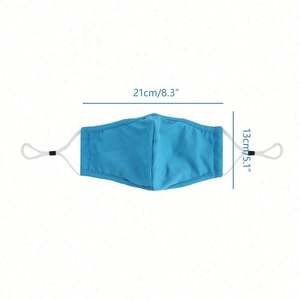 Masque facial en tissu de protection solaire unisexe, noir, en coton, personnalisé, réutilisable, lavable - Product Image 6