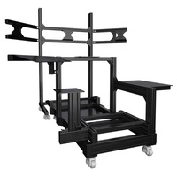 Simulateur de course premium avec plateforme de mouvement, configuration complète incluant volant à entraînement direct, pédales et châssis de siège réglable