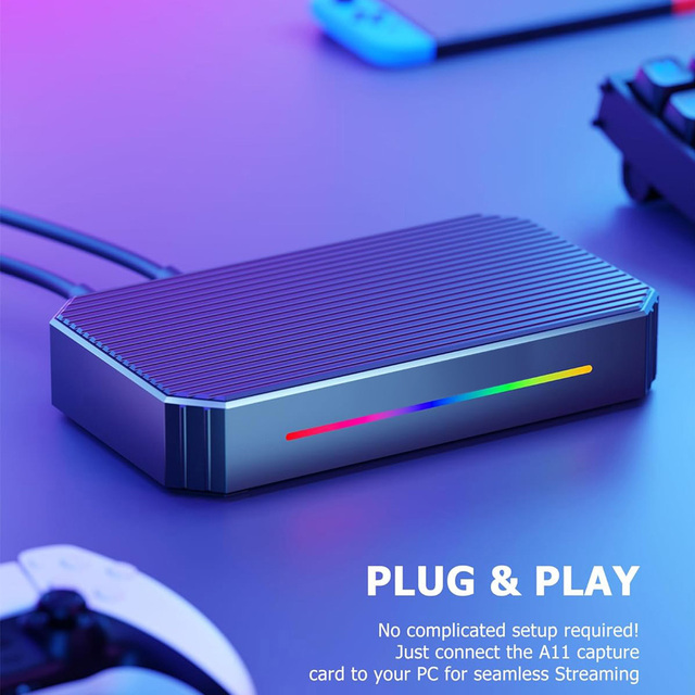 USB 4K 60Hz 1080P 120Hz Streaming OBS Capturing Gaming Live Recording Webcam HDR HDMI Video Capture Card HDMI to USB Converter