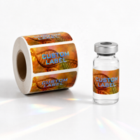 Étiquettes personnalisées pour flacons de 10 ml, résistantes à l'huile et à l'eau, en BOPP/PET, avec logo imprimé, hologramme découpé, pour médicaments et pilules