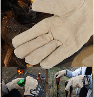 IRONDONKEY Camping Accessoires Swelder 14 "Résistant À La Chaleur En Cuir De Veau BBQ Camping Cuisson Gants De Soudage