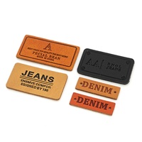 Étiquette en cuir PU avec logo personnalisé, patch en cuir embossé, étiquettes en cuir pour jeans, vêtements, matériau en cuir PU