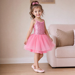 Vestido de Tutú Brillante con Lentejuelas <span class=keywords><strong>para</strong></span> Niñas, Estilo Princesa con Tirantes Finos, <span class=keywords><strong>para</strong></span> Baile y Fiestas de Cumpleaños, Tallas 2-10 Años, Éxito de Ventas 2026 - Product Image 2