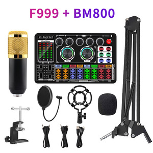 Microphone à condensateur F999 BM800 avec bras articulé dédié, carte son et mixeur audio en direct pour <span class=keywords><strong>TikTok</strong></span> - Product Image 2