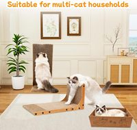 Fournitures pour animaux de compagnie : Griffoir pour chat, protecteur de meubles avec jouet à plumes pour chats d'intérieur - Griffoir arbre à chat écologique