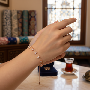 เครื่องประดับชั้นดีทำใน grandbazaar ขายส่ง925เงินสเตอร์ลิงสำหรับสุภาพสตรีเพทายลูกแพร์ตัดหิน CZ ชุบโรสโกลด์ - Product Image 3
