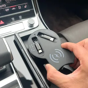 Station d'accueil pour voiture Vtear, double chargeur sans fil rétractable 15W, accessoires intérieurs décoratifs pour <span class=keywords><strong>Audi</strong></span> A8 4H 2010-2017 - Product Image 6