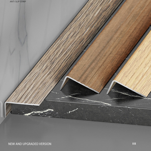 Profilé d'angle en L en alliage d'aluminium à grain <span class=keywords><strong>de</strong></span> bois, profilé <span class=keywords><strong>de</strong></span> finition pour sol en bois à angle droit, <span class=keywords><strong>bande</strong></span> <span class=keywords><strong>de</strong></span> recouvrement <span class=keywords><strong>de</strong></span> carrelage pour seuil - Product Image 3