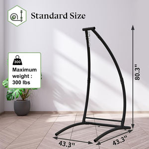 C tipo sedia amaca con supporto in metallo pesante appeso sedia con supporto per interni all'aperto sedia amaca per balcone ponte di pazione - Product Image 3