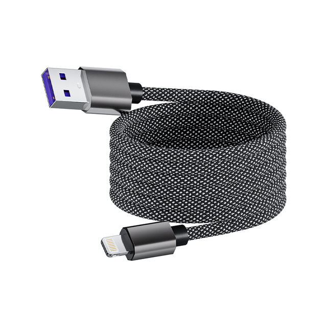 Magnetic Self Winding Type C to Type C PD 60W 3A Fast Charging USB Data Cable