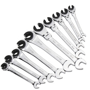 <span class=keywords><strong>Clé</strong></span> à molette combinée à tête flexible, à 72 dents, à cliquet, pour travaux lourds, en CRV, pour tuyaux d'huile - Product Image 2