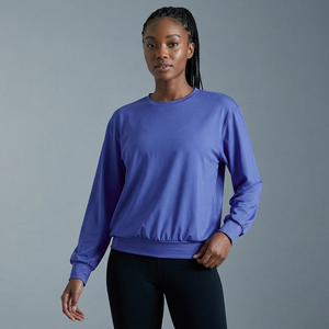Women's Jacquard Knit Cotton <b>Crop</b> <b>Top</b> Hoodie-Long Sleeve Streetwear Style OEM Service 100% Cotton Customizable Fabric Weight - Product Image 1