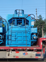 Compacteur hydraulique certifié CE de 20 tonnes |   Moteur 7,5 kW |   Pour les déchets textiles, les vêtements usagés et les fibres
