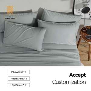 Bộ ga trải giường làm mát cho giường cỡ <span class=keywords><strong>Queen</strong></span>, chất liệu viscose từ tre, thoáng khí & mềm mại, túi sâu lên đến 16 inch, chất liệu lụa mềm mại - Product Image 2