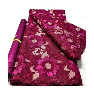 Vải ren organza cao cấp Hàn Quốc đính đá, vải ren thêu làm váy cưới, quần áo nữ dự tiệc - Product Image 1