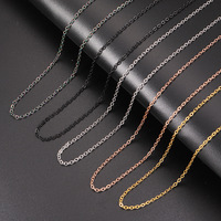 Chaîne de Collier en Acier Inoxydable en Gros, Personnalisée, Plusieurs Tailles et Couleurs, pour la Fabrication de Bijoux Fantaisie, de Colliers à Pendentif et d'Accessoires DIY