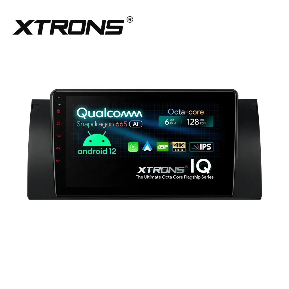 XTRONS 9 pouces 6G 128G 1 din android 12 voiture stéréo écran tactile DSP auto radio pour BMW X5 E53 avec 4G WiFi