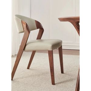 Sedia da pranzo 2026 in legno massello stile nordico con schienale, moderna e minimalista, per sala da pranzo ZN 534 - Product Image 4