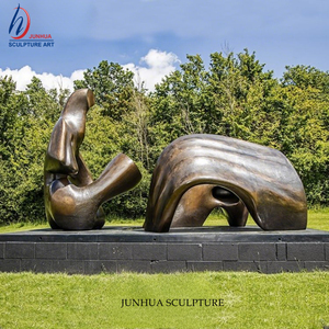 Fait à la main Célèbre Artiste Moderne Abstrait Bronze Figure Henry Moore Statue Sculpture - Product Image 3