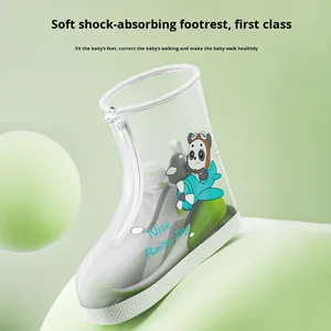 Stivali da pioggia impermeabili per bambini in Silicone di alta qualità/<span class=keywords><strong>scarpe</strong></span> copriscarpe da pioggia ispessite riutilizzabili - Product Image 4