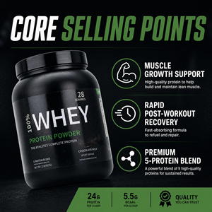 Píldoras de Proteína de Suero de Leche de Alta Pureza, Chocolate con Leche, 907g, Nutrición Deportiva para Adultos, Crecimiento Muscular, OEM, ODM - Product Image 5