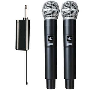 Bekboes Direct 2 canaux <span class=keywords><strong>mini</strong></span> système de microphone à main enregistrement de chant microphone sans fil UHF professionnel - Product Image 1