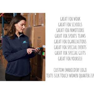 <b>Women's</b> Silk Touch Quarter Zip Pullover LK584 Custom Embroidery Personalized Logo 2025 <b>Women's</b> <b>Blouses</b> & Shirts - Product Image 3