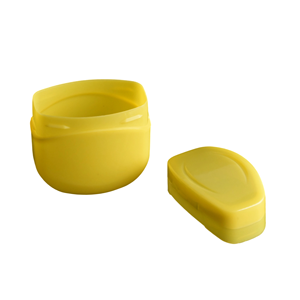 Échantillon gratuit en plastique <span class=keywords><strong>jaune</strong></span> transparent avec couvercle crème pour les mains pot de crème pour le visage à la <span class=keywords><strong>vaseline</strong></span> pour les lèvres - Product Image 2