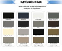 Fenêtre à auvent en aluminium à rupture de pont thermique à double vitrage avec moustiquaire, conforme aux normes australiennes AS2047 et AS1288, disponible en couleurs et dimensions personnalisées