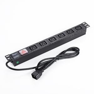 PDU Rack presa di montaggio <span class=keywords><strong>6</strong></span> prese di alimentazione striscia di protezione contro le sovratensioni 1U cavo di alimentazione PDU presa - Product Image 6