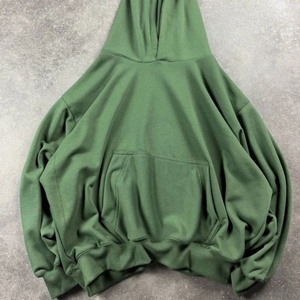 Sweat à capuche vintage pour homme, 100 % coton épais délavé, avec logo personnalisé imprimé, fermeture à cordon, collection hiver, basique et tendance - Product Image 2