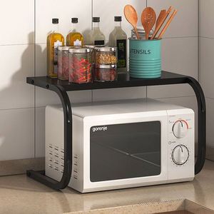 Heavy Duty Metal Kitchen <b>Storage</b> Microwave Oven Shelf Pizza Cooking Stand Microwave Shelf <b>Storage</b> Organizer Bakers Racks - Product Image 5