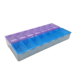 Vente en gros de boîtes de rangement pour pilules portables en plastique de petite taille à 14 compartiments - Product Image 4
