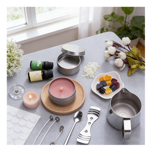 Luxury <b>Candle</b> <b>Making</b> <b>Kits</b> Jar Packaging White Lid Aromatherapy Soy Blend Wedding Favor Boutique Showcase Collection Deluxe - Product Image 4