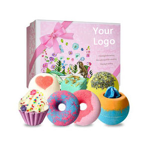 <span class=keywords><strong>Bombe</strong></span> de bain organique colorée pour enfants, vente en gros, sous forme de donuts, Cupcake, 100mg, coffret cadeau, 12 bombes de bain - Product Image 3