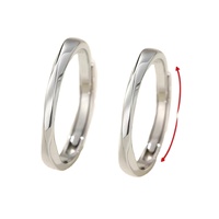 Anillos Lisos de Plata de Ley 925 al por Mayor, Anillos Sencillos para Parejas, Joyería de Boda, en Stock