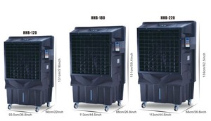 Portátil 550W Revisión de aire acondicionado Evaporativo Piso Pie Agua Enfriador de aire Bomba Protección 100L para espacios grandes - Product Image 5