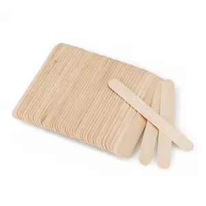 Factory Supplied Cheap Price Eco-friendly Wooden Ice Cream Sticks Wooden Popsicle Stick with 50 Pcs Per Bundle