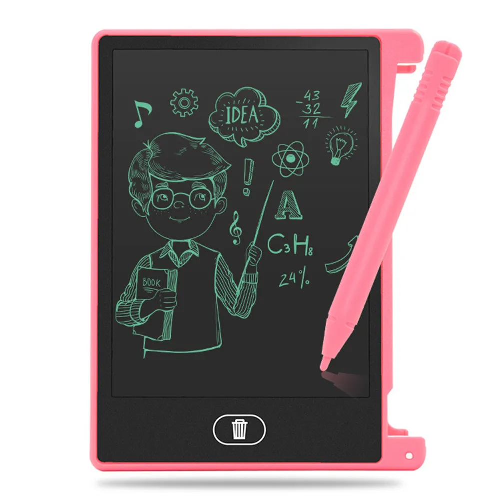 Herramientas de pintura para tableta infantil, almohadilla de boceto magnético, almohadillas de notas Lcd duraderas con un botón para borrar, escribir y leer mensajes
