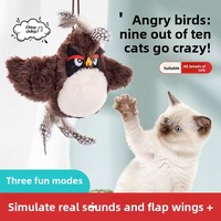 Jouet pour chat en peluche transfrontalier, oiseau électrique vibrant réaliste, anti-ennui, stimulant, avec herbe à chat, résistant aux morsures