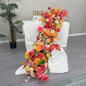 Corredores <span class=keywords><strong>de</strong></span> flores Boho personalizados <span class=keywords><strong>de</strong></span> fábrica, seda artificial <span class=keywords><strong>de</strong></span> alta calidad, 244cm, corredor <span class=keywords><strong>de</strong></span> flores FUS <span class=keywords><strong>Chia</strong></span> para arreglo floral <span class=keywords><strong>de</strong></span> boda - Product Image 3
