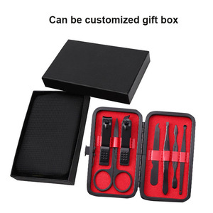 2023 Popular Manicure Set 7 PCS Trimming Tools Grooming Kit Pedicure <strong>Nail</strong> Clipper With Luxurious Travel <strong>Case</strong> - Product Image 6