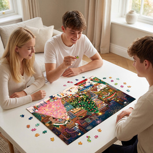 Rompecabezas de Navidad con Diseño de Plaza Nevada, Rompecabezas de Papel para Encontrar Objetos, Juego Familiar para Adultos y Niños, Regalo de Navidad - Product Image 6