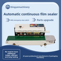 Machine de scellage continue entièrement automatique FR-900 de 12 mm avec interrupteur d'arrêt d'urgence, pièces améliorées pour sachets de thé, sacs en film et feuilles d'aluminium