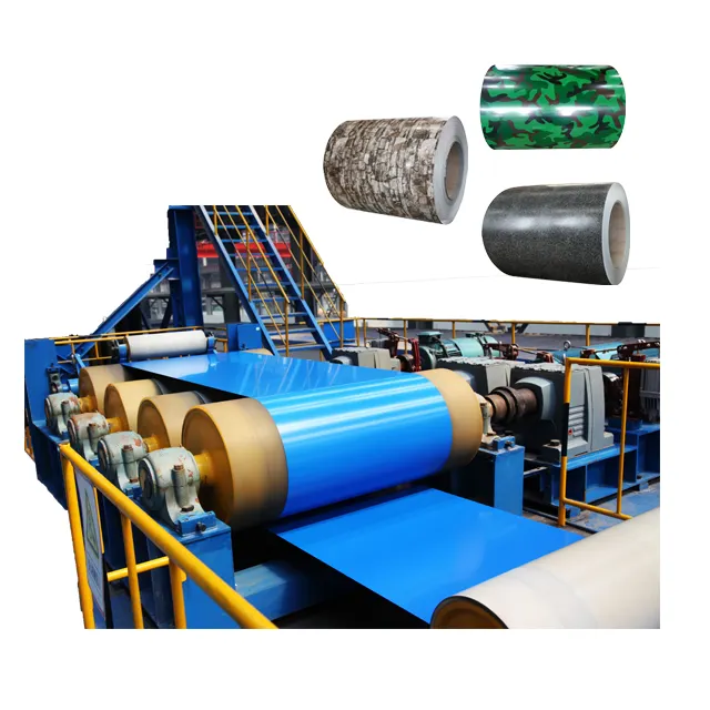 Línea de recubrimiento de color de bobina de acero de placa de aluminio y línea de producción de laminación para la venta